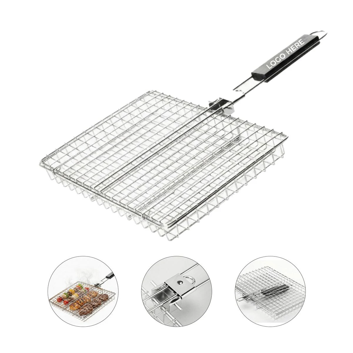 Portable Stainless Steel BBQ Grilling Basket 1