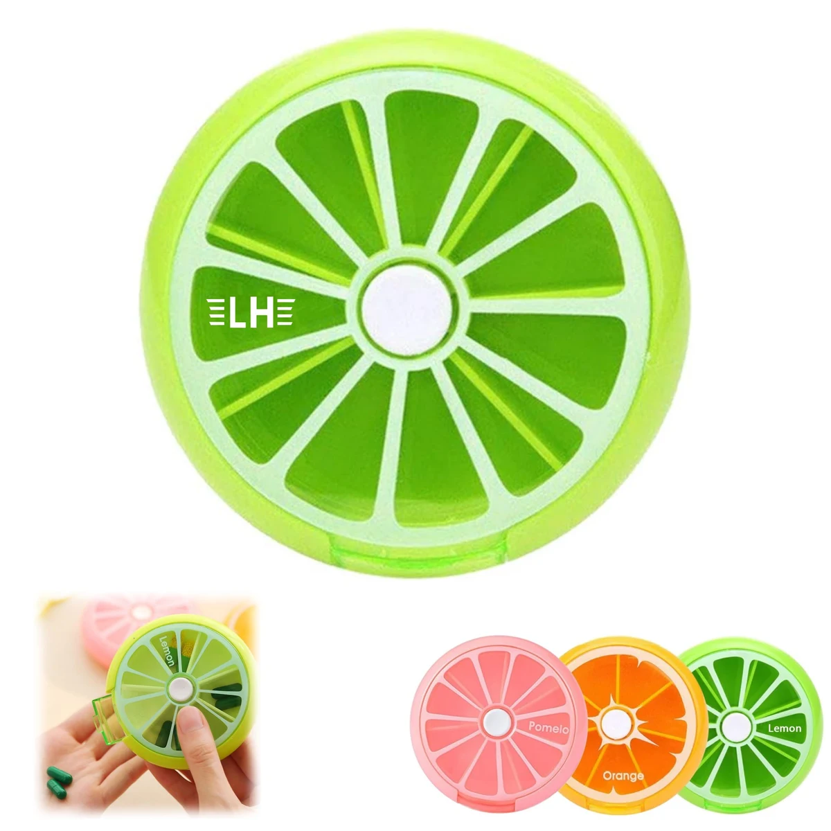 Portable 7 Day Rotating Pill Organizer Case 1