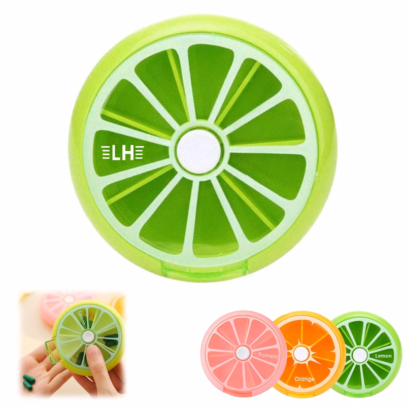 Portable 7 Day Rotating Pill Organizer Case