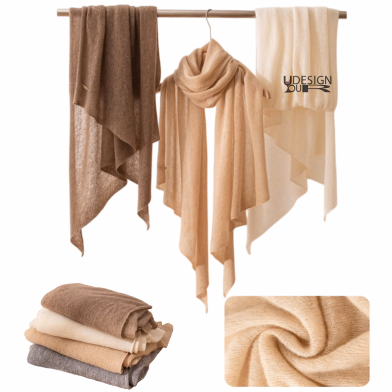 78"x24" 100% cashmere knitted scarf