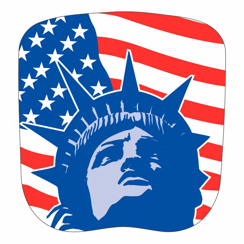 Patriotic Stock Lady Liberty Hand Held Fan