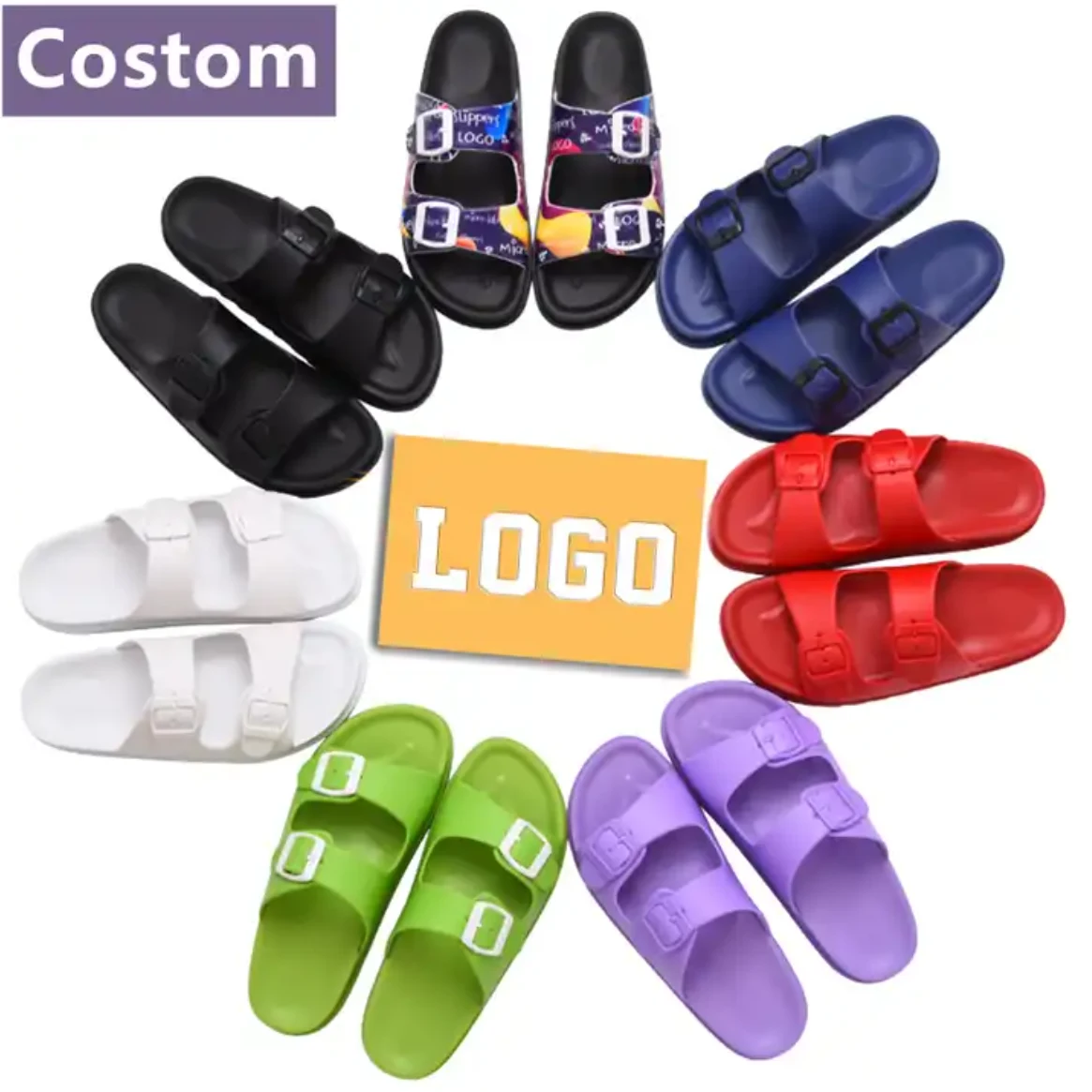 Unisex Summer PVC Non-slip Travel Slipper Sandals 1