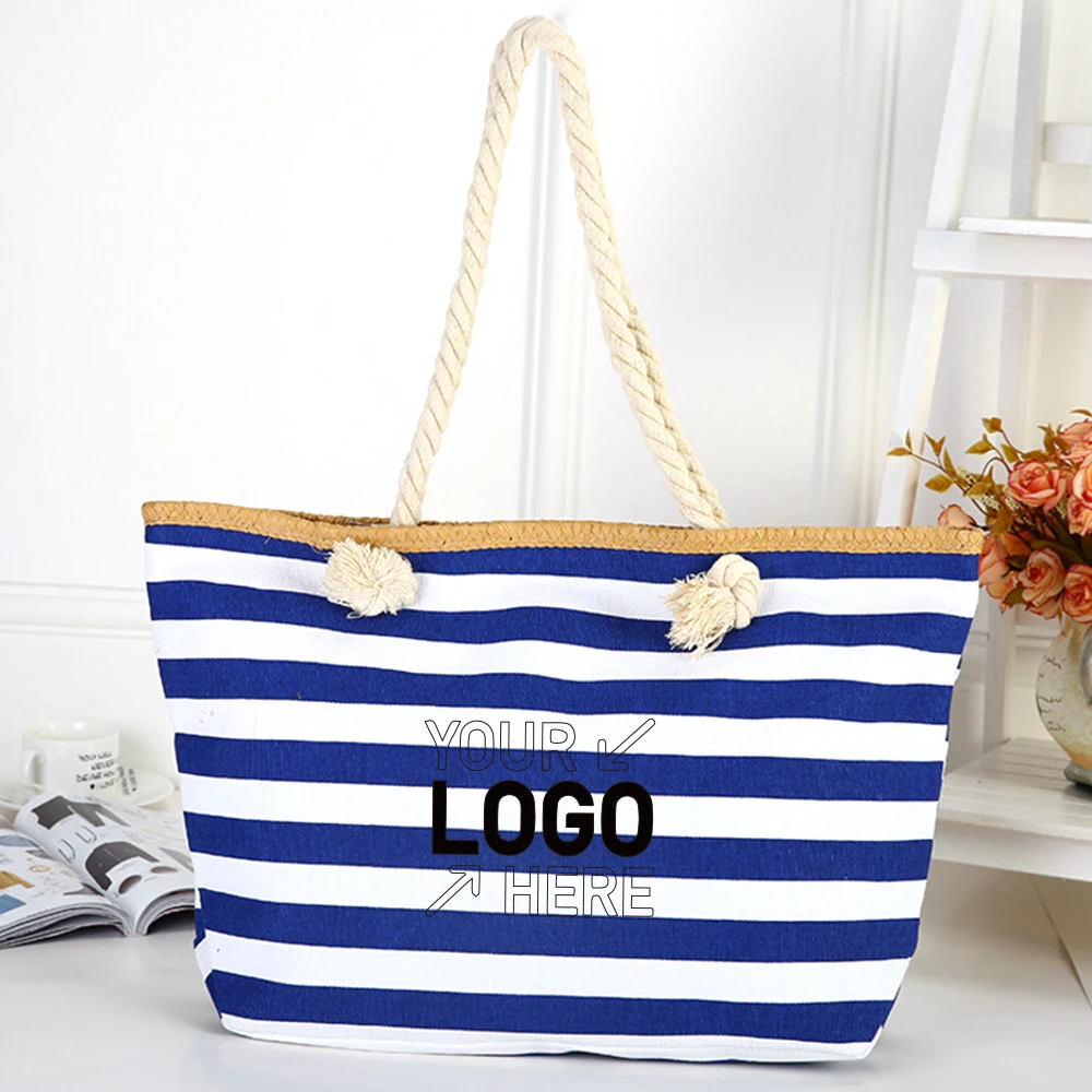 Handle Handbag Tote Beach Bag, custom tote bag with logo imprint 1