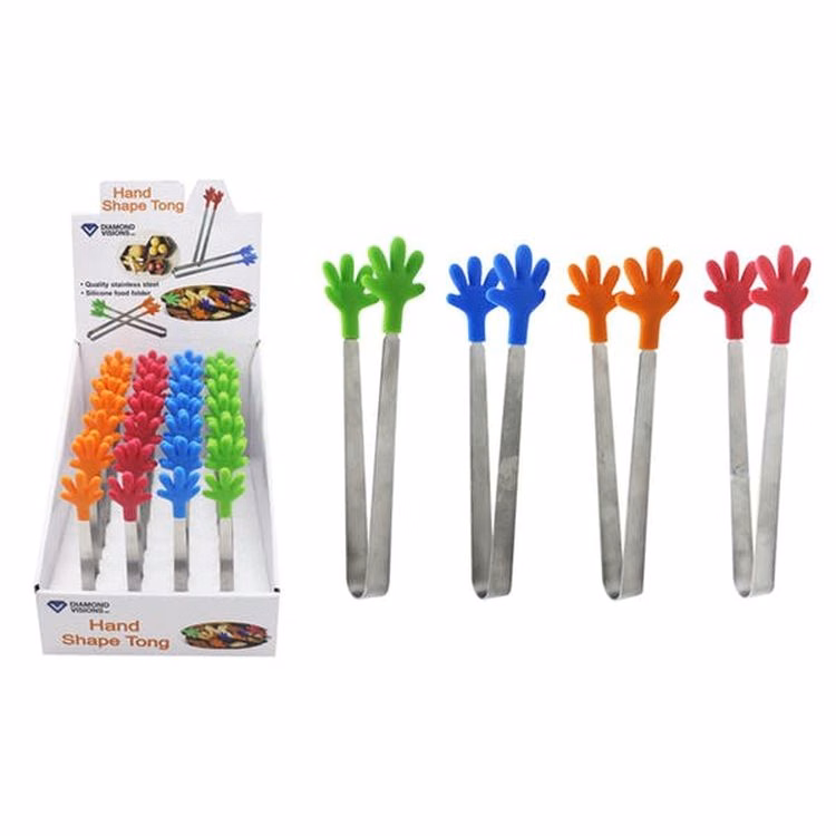 Hand-Shaped Mini Silicone Tongs Assorted