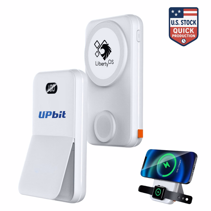 PowerPort 3-in-1 Wireless Magnetic 10000mAh Power Bank for Phone, Watch & Earbuds