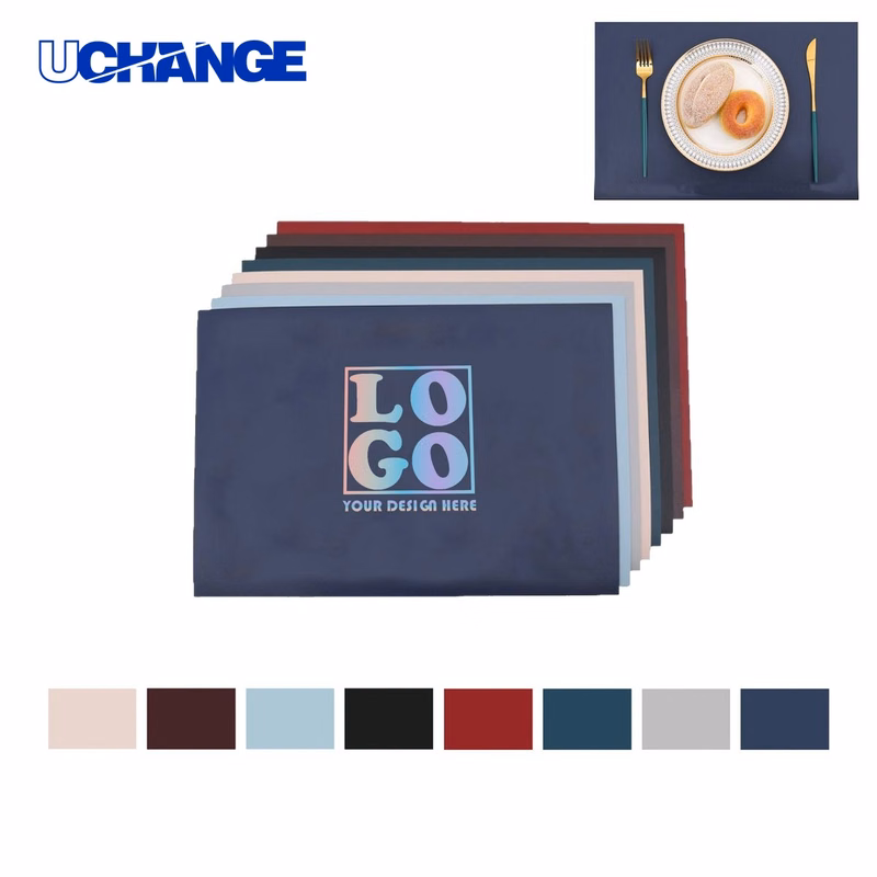 Rectangle Leather Placemat for Dining Table Protection