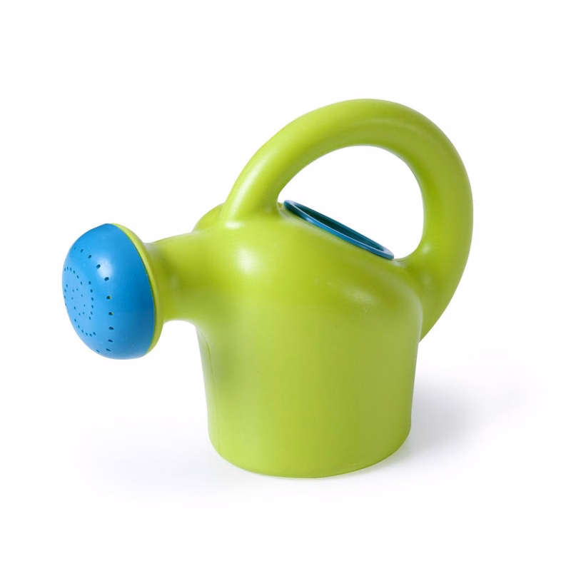 Watering Can Green - Blue Accents 7" x 9"