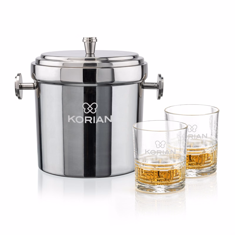 Milano Ice Bucket & Libretto On-the-Rocks Set