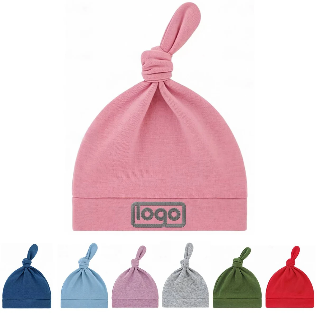 Newborn Cotton Knotted Top Knot Hat 1