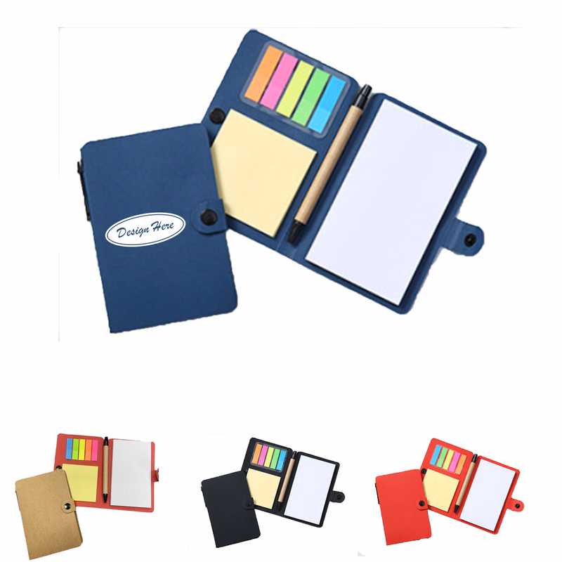 Premium Sticky Notes Notebook with Colored Page Markers