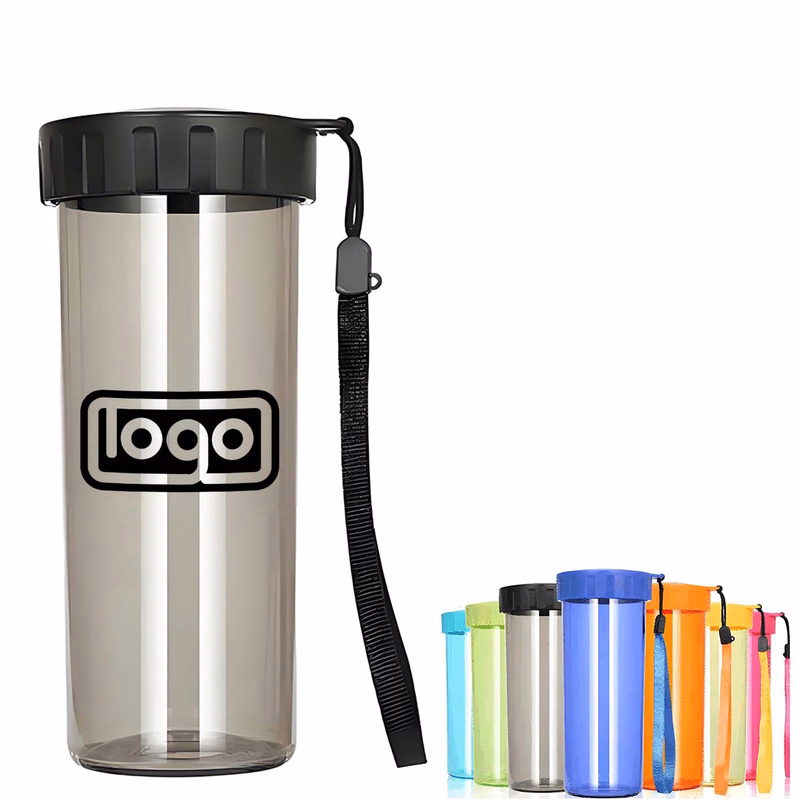 14.5 oz. Straw Plastic Water Bottle