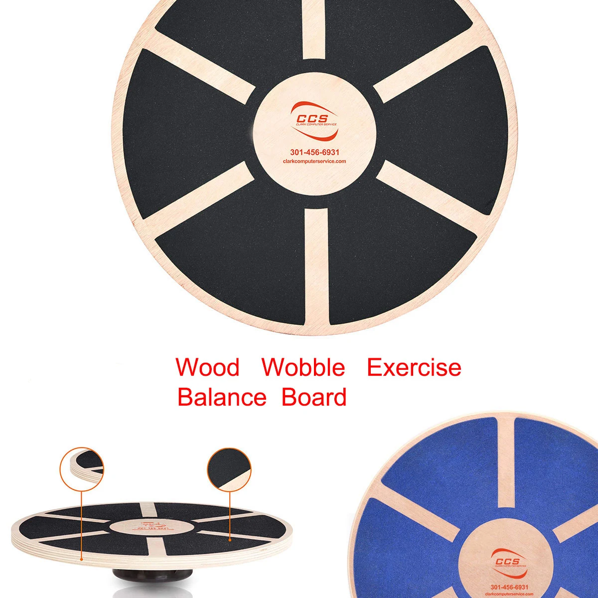 Wood Wobble Exercise Balance Board 1