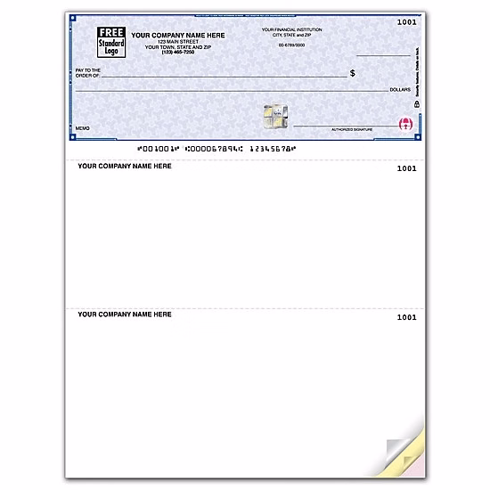 High security multipurpose laser voucher checks with lines