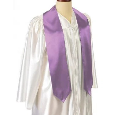 60" Lavender Custom Graduation Stole 1
