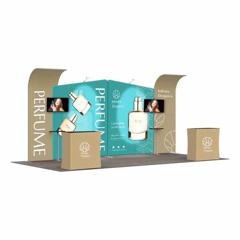 20ft Inline Trade Show Booth - Curved Backwall