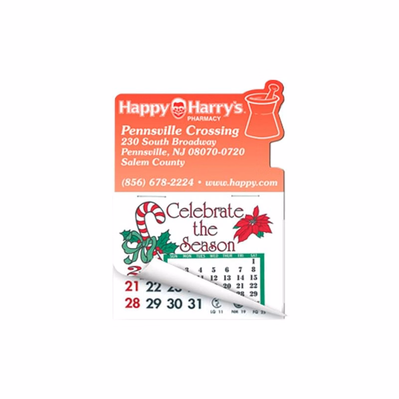Mortar & Pestle Calendar Pad Magnets W/Tear Away Calendar