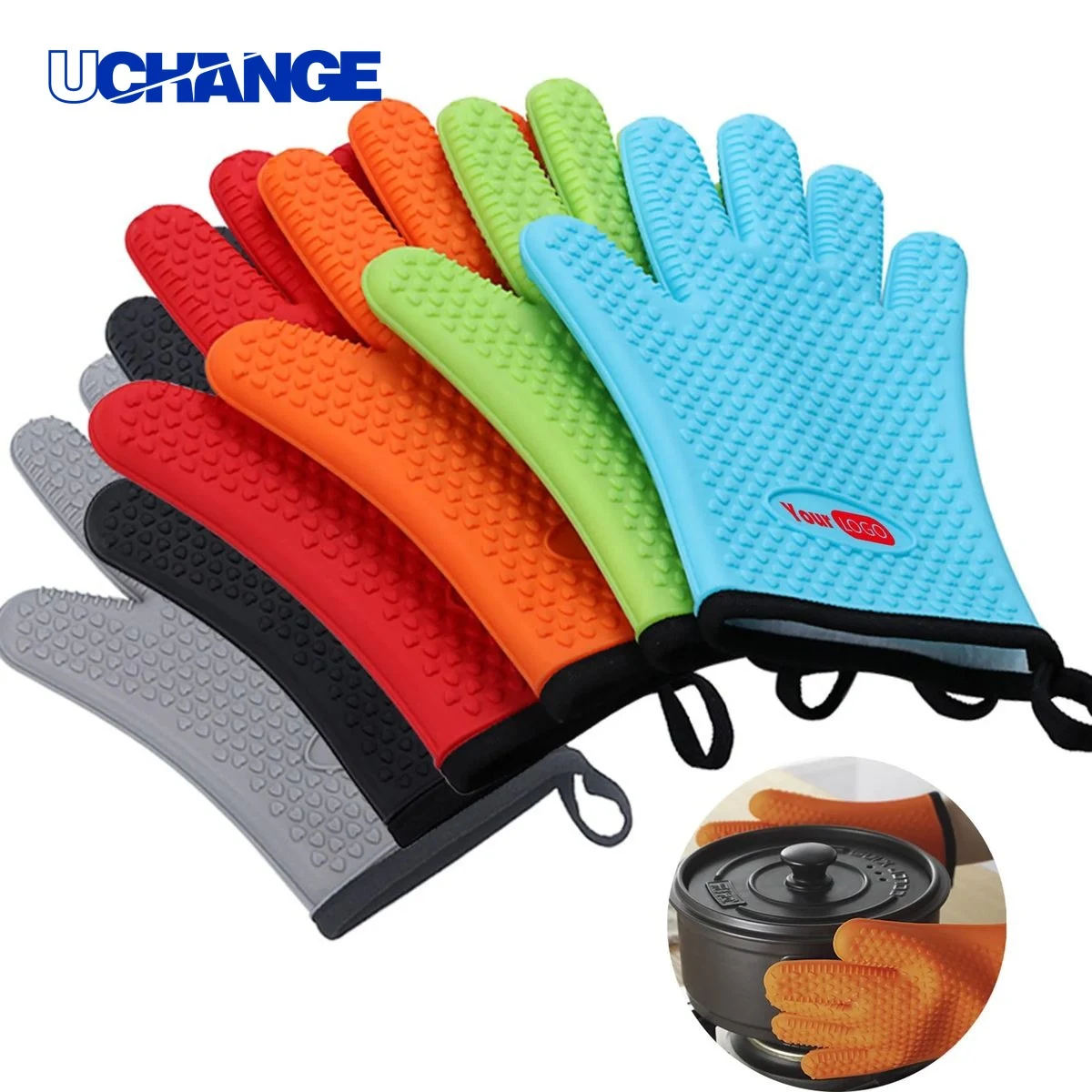Silicone Insulated Five Finger Gloves for Baking 1