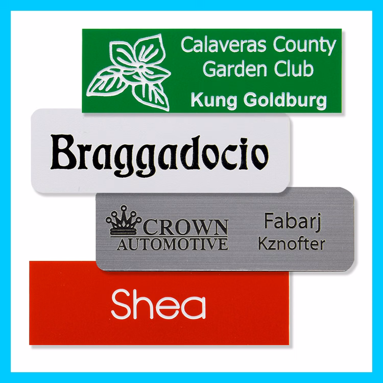 The Sparta engrave only name badge 1"x3"