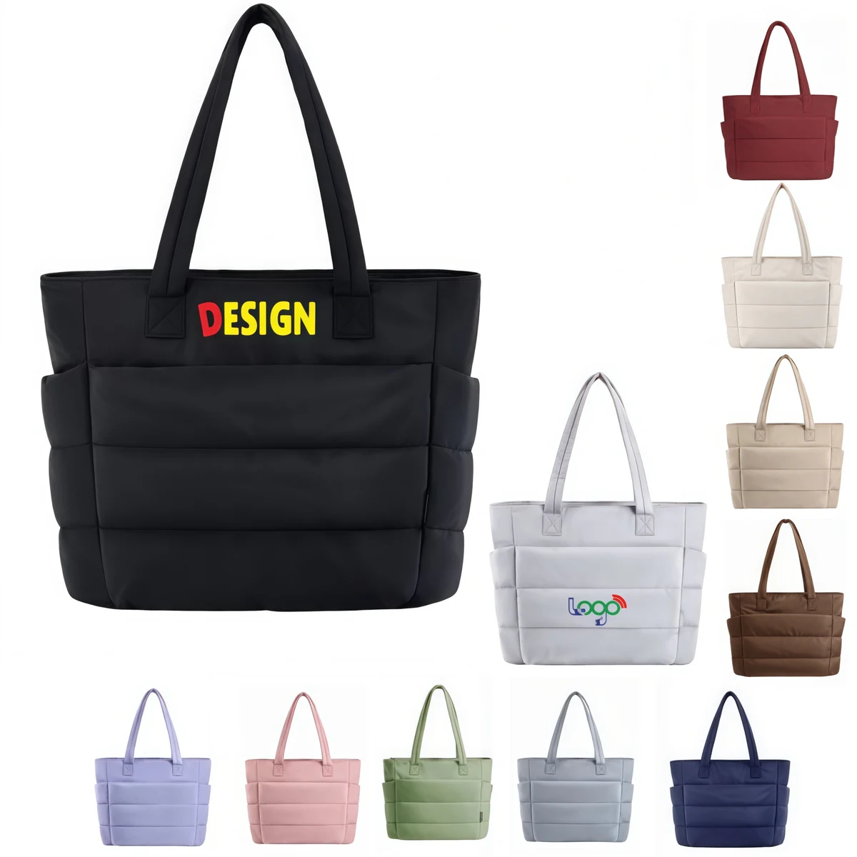 Custom Large Capacity Tote Shoulder Bag 1