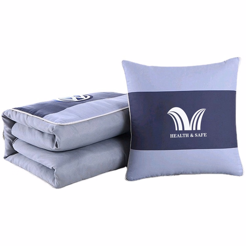 2-in-1 Soft Travel Blanket Throw Pillow