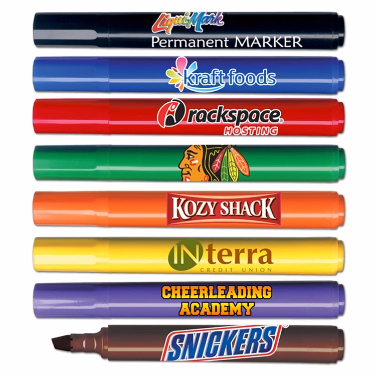 Chisel Tip Broadline Permanent Marker with Full Color Decal - USA Union Made