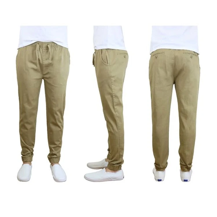 Men's Stretch Twill Joggers - S-2X Khaki 1
