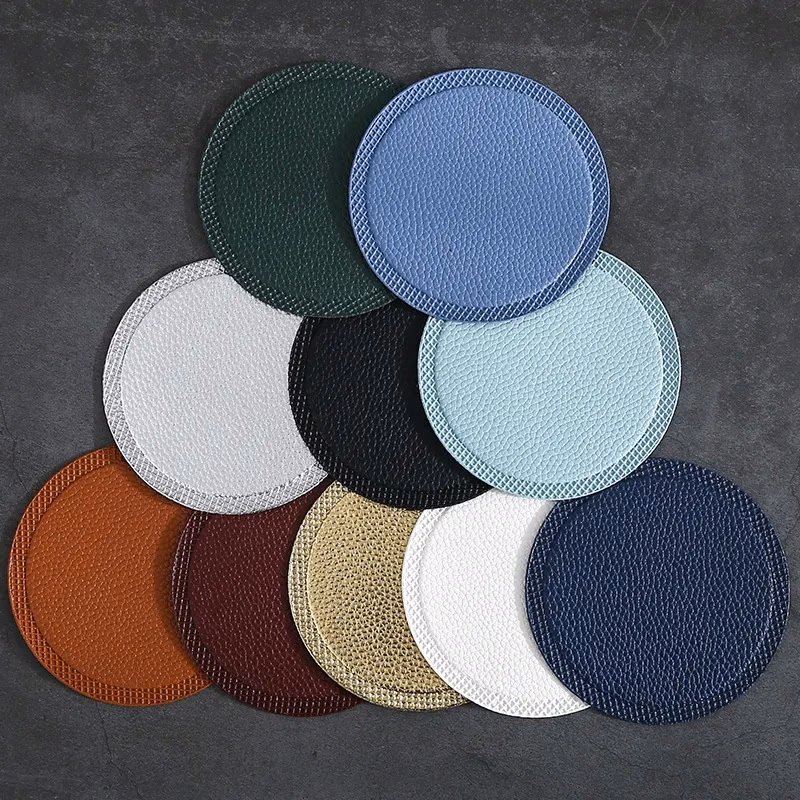Leather Round 10CM Coaster