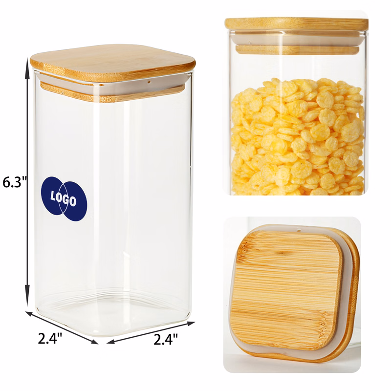 Durable 13 OZ Glass Airtight Food Storage Jars