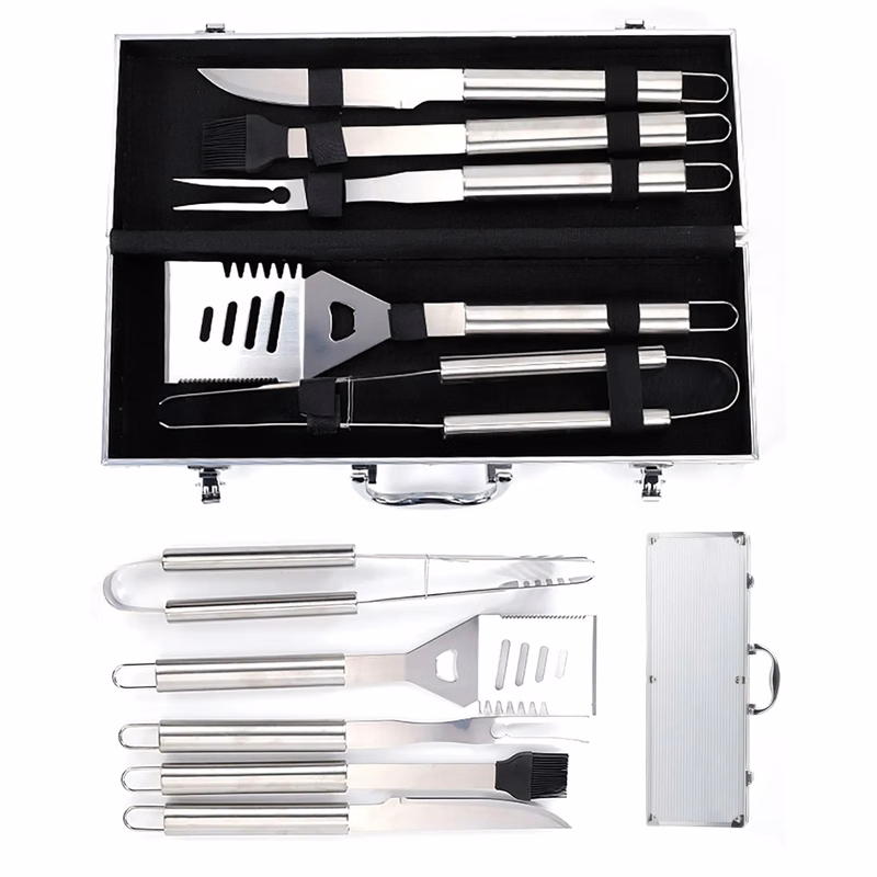 Stainless Steel 5 Piece BBQ Tool Set