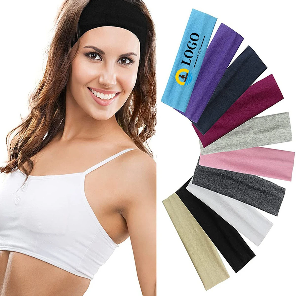 Non-Slip Stretch Headbands Sports Head Wraps 1