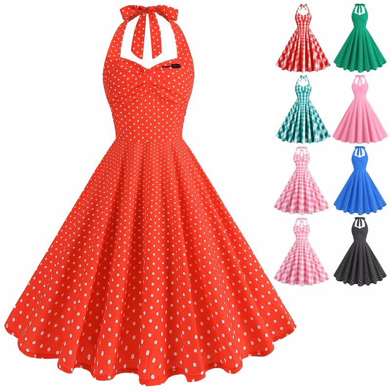 Polyester High Waisted Waist Cinched Neck Hanging Dress