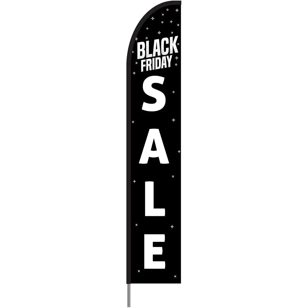 Black Friday Sale Feather Flag Pole Kit,feather banners Swooper Sign Banner, 15ft 1