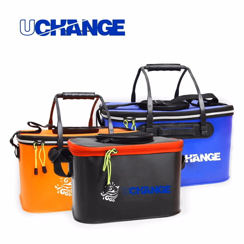 Foldable EVA Fishing Bucket With Lid And Strap