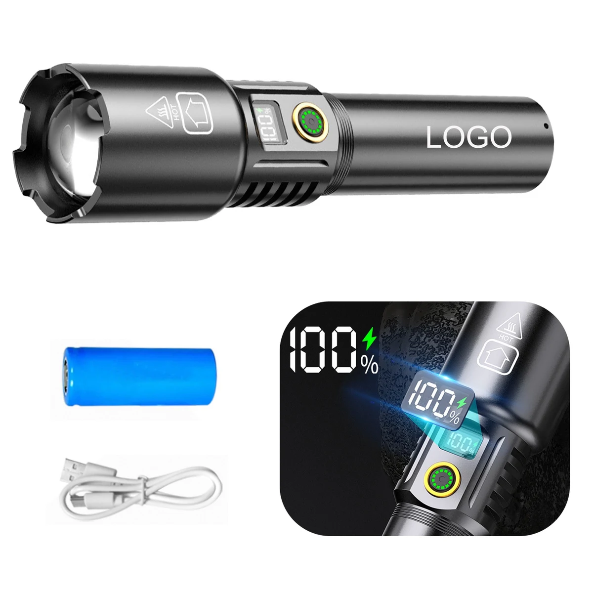 Rechargeable Flashlight High Lumens 1