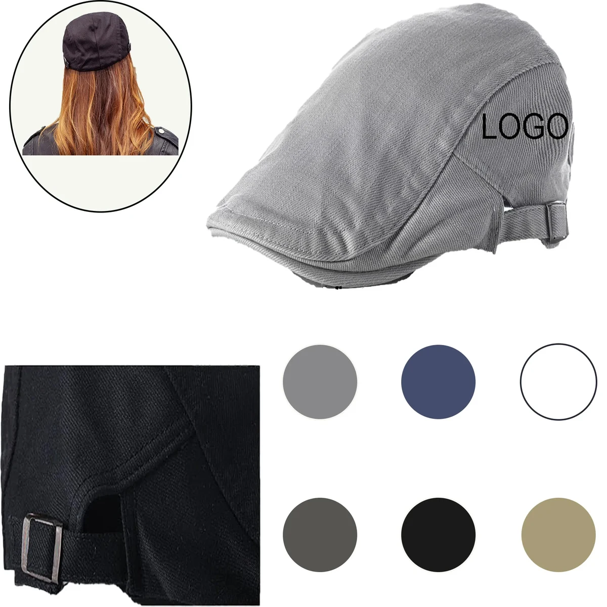 Spot Newsboy Golf Cotton Beret 1