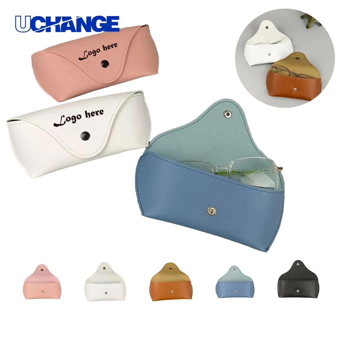 Eyewear PU Leather Slim Soft Glasses Case Bag Organizer 1