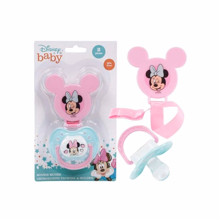 Disney Pacifier & Clip Sets - Minnie Mouse 2pk