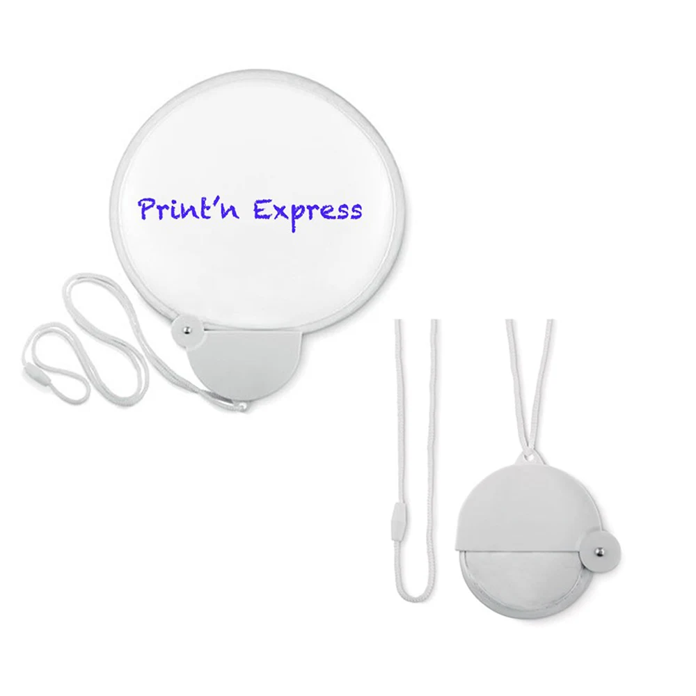 Foldable Polyester Fan With Cord 1