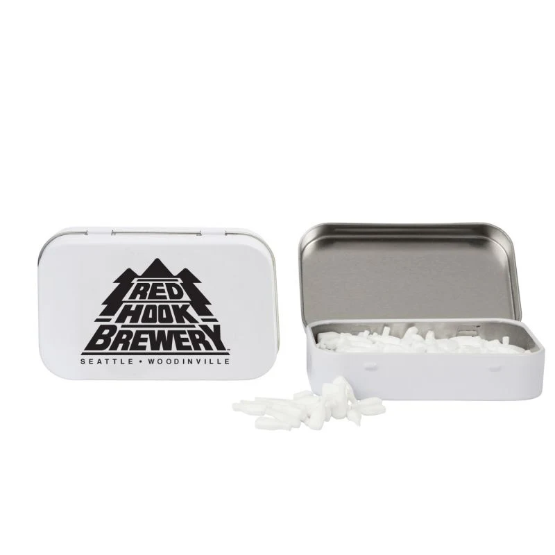 Rectangular Tin with Bottle Shaped Mints 1