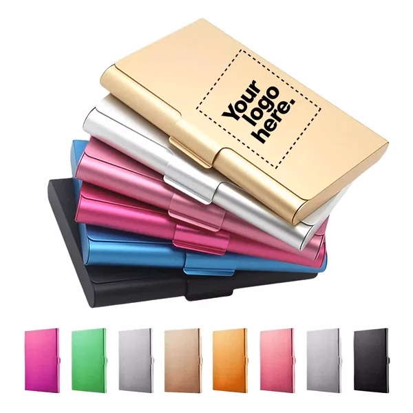 Custom 15 Card Aluminum Business Card Holder Anti-Fingerprint — Executive Organizer