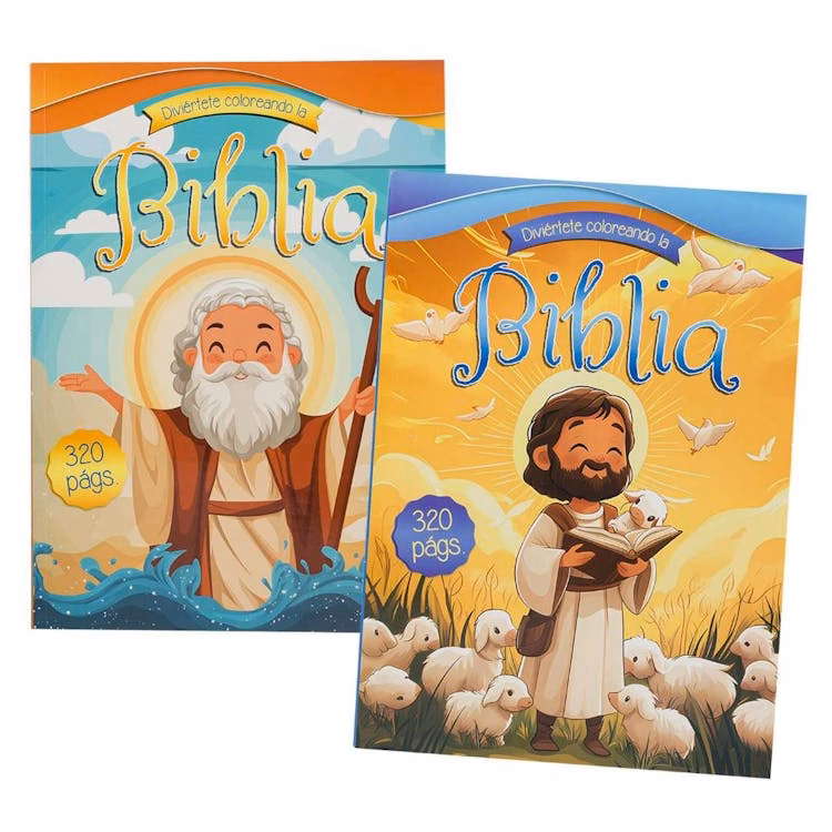 Color the Bible Spanish Coloring Books - 2 Assorted 320 Pages