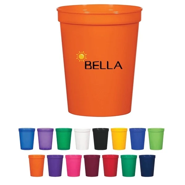 12 Oz Reusable Plastic Stadium Cups 1