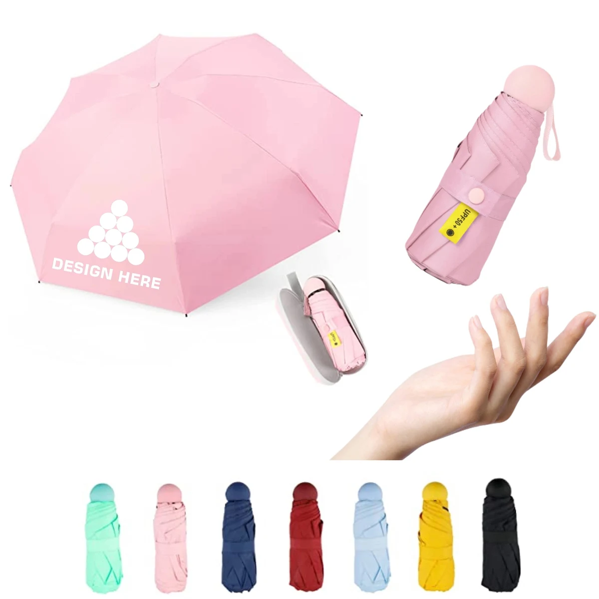 Travel Pocket Umbrella With Case 8 Ribs 1