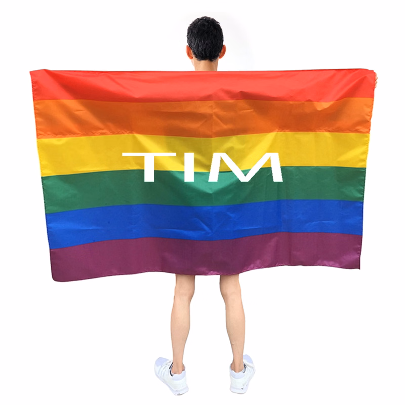 Rainbow Stripes Costume Cape