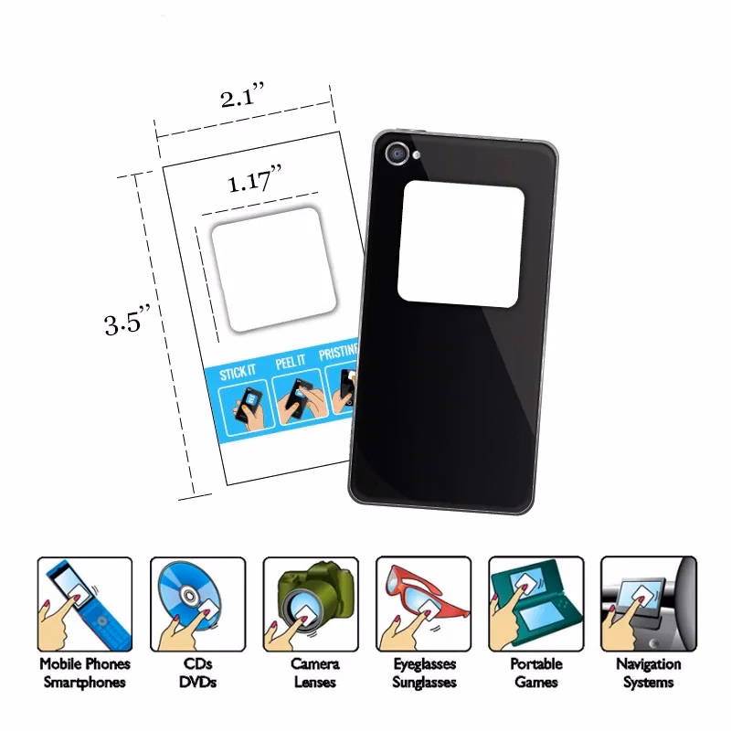 Sticky Screen Cleaner Microfiber Cleaning Sticker