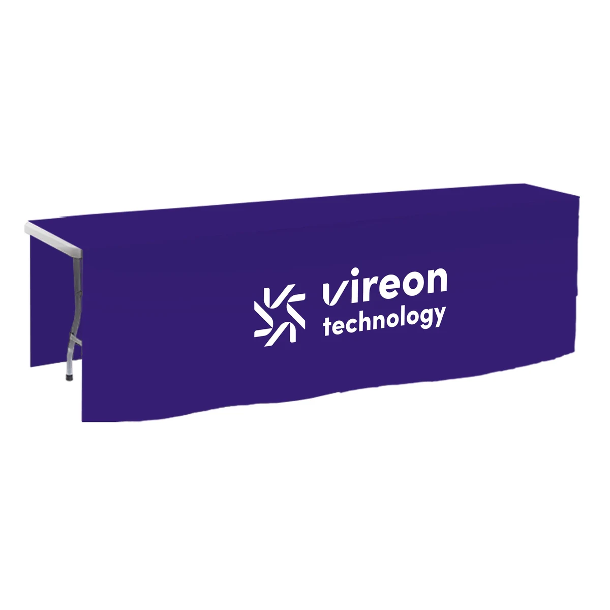 96 in. x 88 in. PolyKnit Table Drop (One Color Logo) 1