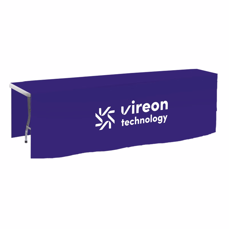 96 in. x 88 in. PolyKnit Table Drop (One Color Logo)