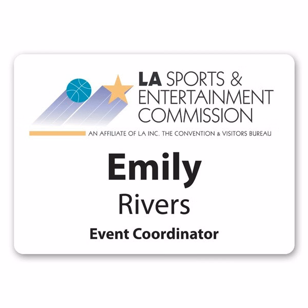 Laminated Personalized Name Badge (2.5"X3.5") Rectangle
