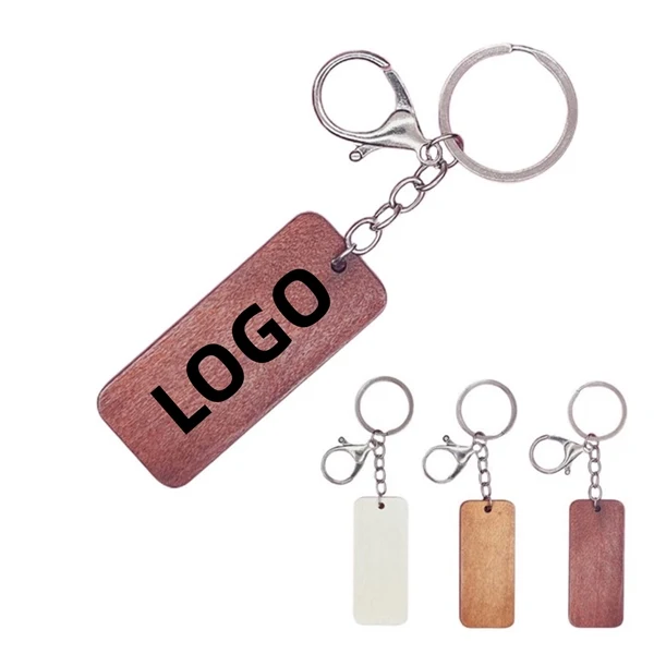Wood Keychain with Lobster Clasp 1