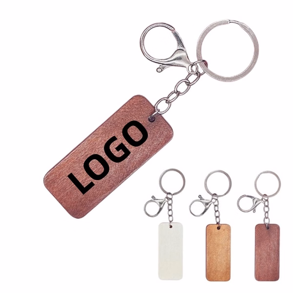 Wood Keychain with Lobster Clasp